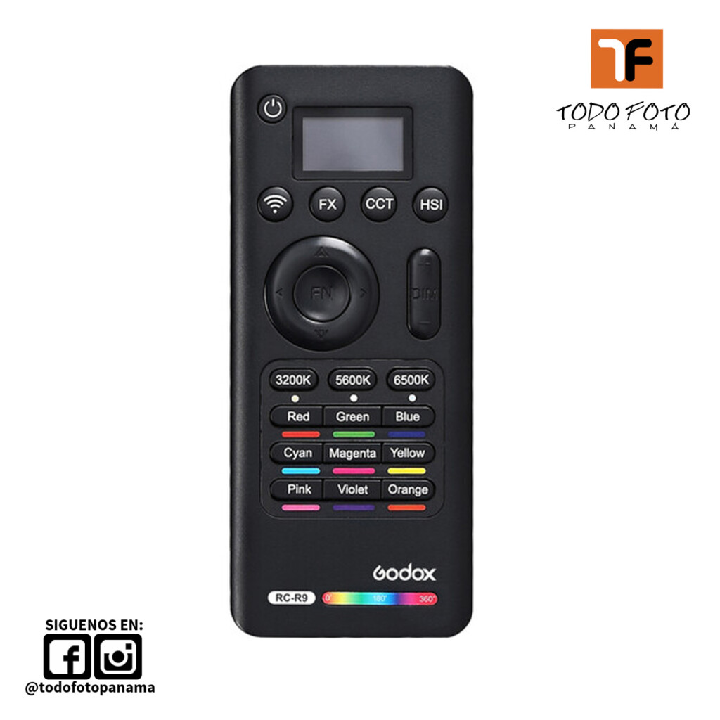 Todo Foto Panamá Godox rgb led light remote control 2 4g rc r9